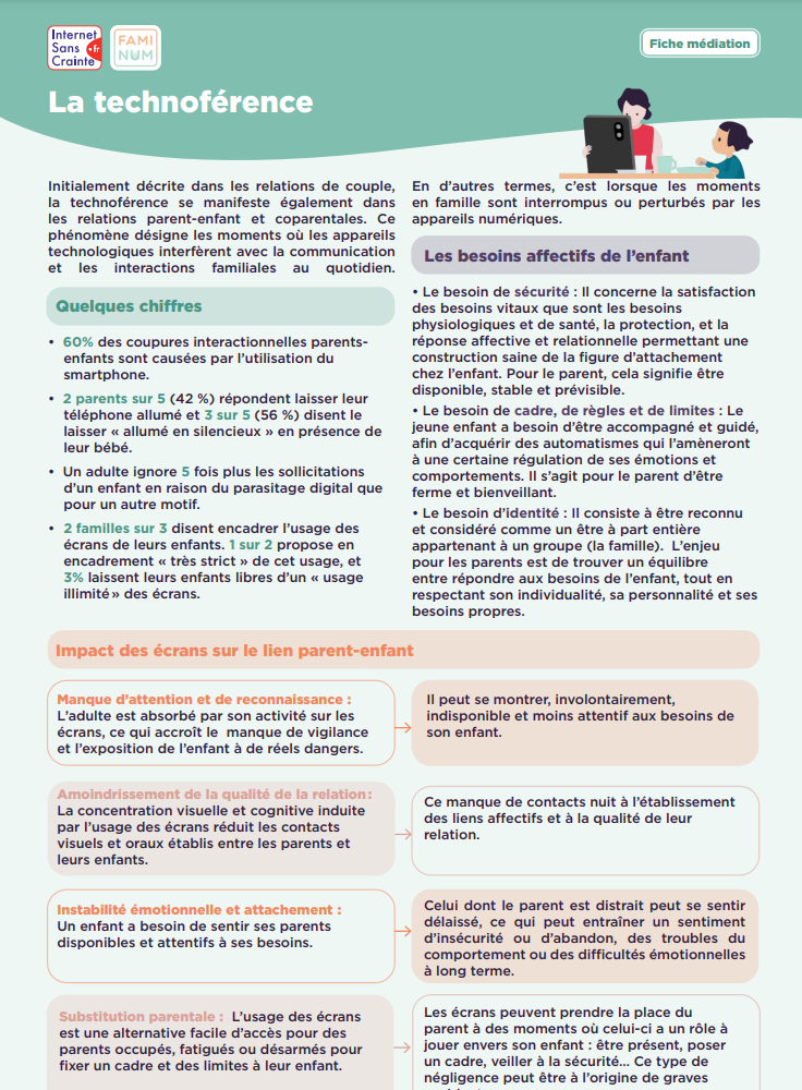 Fiche médiation - la technoférence